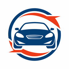 Sports car logo icon. Car rent logo design vector Illustration template on white background.