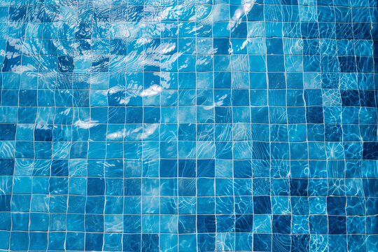 Blue tile background, Mosaic tile background, Tile background, Seamless pattern, Mosaic seamless pattern, Mosaic tiles texture or background. Bathroom wall tiles, swimming pool tiles


