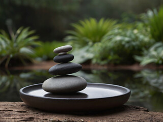 stack of zen stones