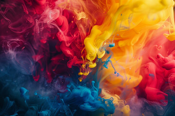 The colorful background image serves as a focal point