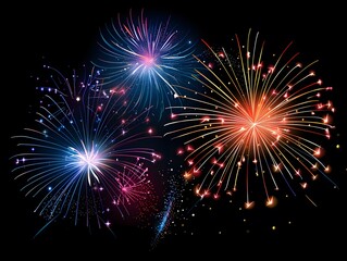 Fototapeta premium A fireworks display with a black background