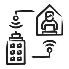 Hybrid Work Icon