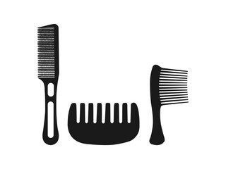 Comb and hairbrush silhouette.