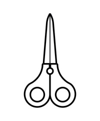 Scissors Black Line Icon Clipart Vector Illustration