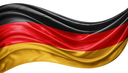 long german flag floating on transparent background