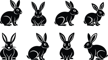 Rabbit silhouette vector illustration