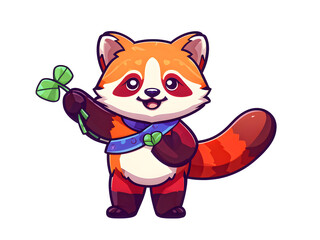 photo of a panda holding a flower,design photo illustration