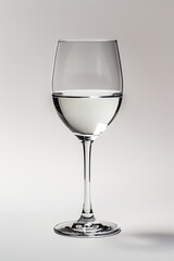 白背景に水のはいったグラス「AI生成画像」