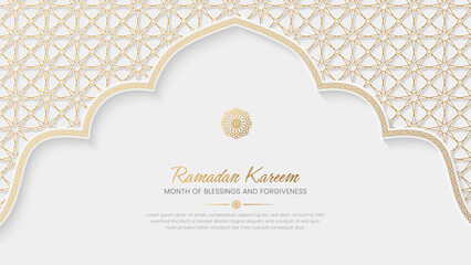 Ramadan Kareem Islamic luxury Background with Arabic ornament and pattern