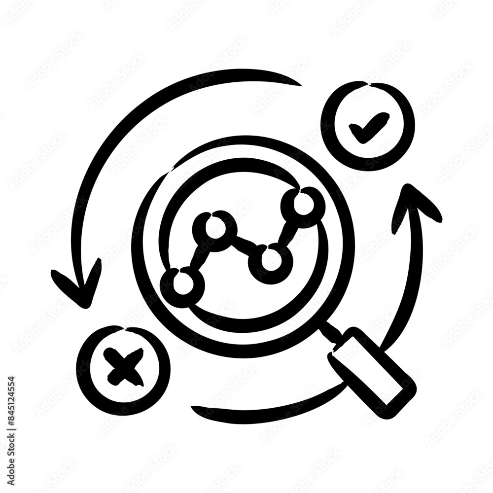 Wall mural Decision Analysis Icon