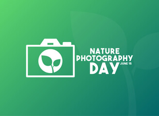 Nature Photography Day. June 15. Gradient background.