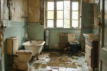 A bathroom with a toilet, sink, and bathtub