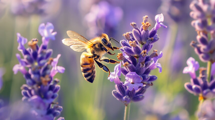bee on lavender