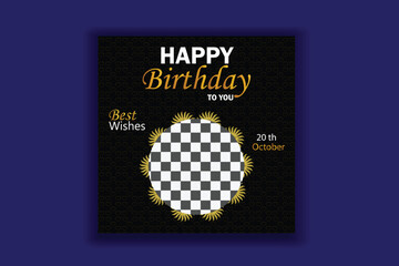 Birthday Social Media Post Design Birthday Instagram Template