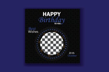 Birthday Social Media Post Design Birthday Instagram Template