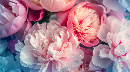 Fototapeta premium beautiful abstract floral wallpaper from peony flowers