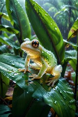 개구리, green, 수륙양용비행기, animal, 네이처, 나무, 야생 동물, 매크로, 나뭇잎, 두꺼비, 작은, 귀여운, 눈, 고립시키는, 근접, 백, 열대, 개구리, 밀림