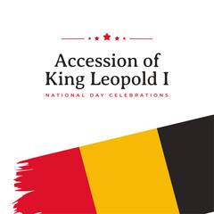 Fototapeta premium belgium national day celebration graphics template