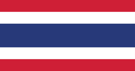 Illustration of the national flag of Thailand