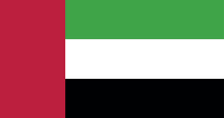 Illustration of the national flag of United Arab Emirates