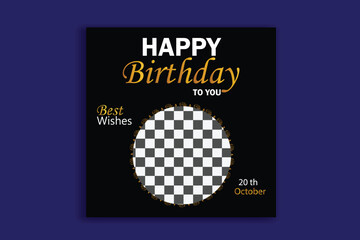 Birthday squared flyer template