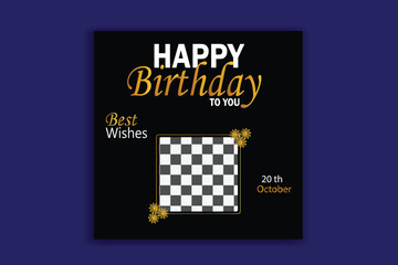 Web  Birthday Social Media Post template