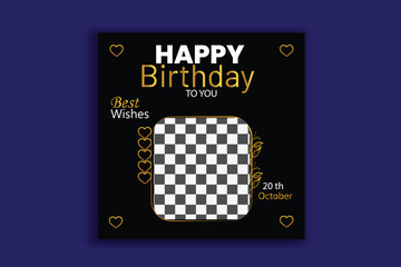 Web  Birthday Social Media Post template