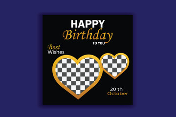 Web  Birthday Social Media Post template