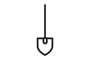 shovel for digging soil icon vector and illustration art