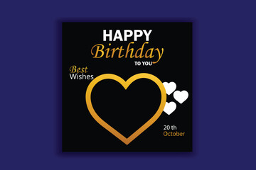 Birthday Social Media Post Design Birthday Instagram Template