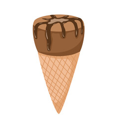 Ice cream chocolate cone illustration