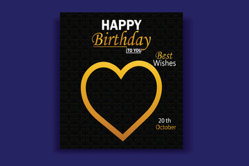 Birthday Social Media Post Design Birthday Instagram Template