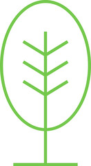 Tree Line Icon Illustration