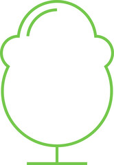 Tree Line Icon Illustration