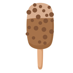 Ice cream chocolate stick illustration