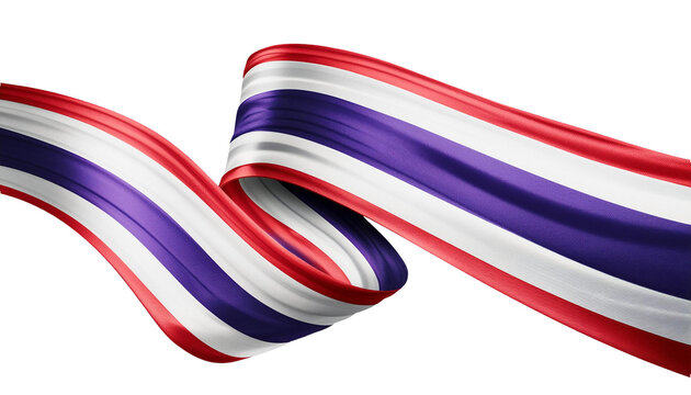 long ribbon with the colors of the thailand flag