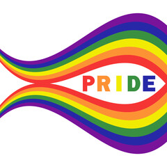 Pride flag illustration. Lgbt community symbol in rainbow colors. Vector backdrop for your design.