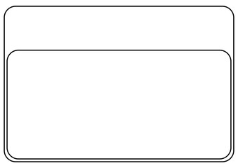 Obraz premium 黒のシンプルなタブ付きフレーム