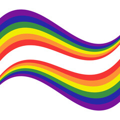 Pride flag illustration. Lgbt community symbol in rainbow colors. Vector backdrop for your design.