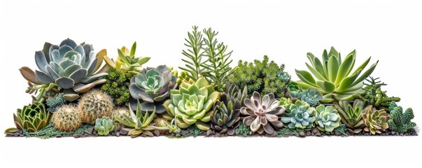A beautifully arranged rooftop succulent garden featuring a diverse collection of drought-resistant plants in various shapes and sizes, thriving in a serene urban setting
