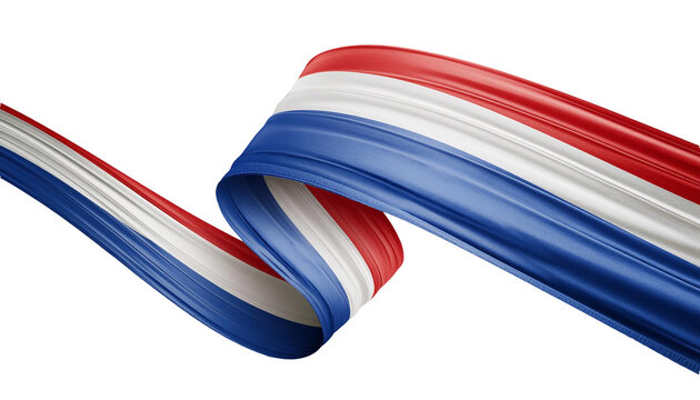 long ribbon in the colors of the Dutch flag