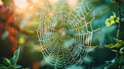 Spider web with attractive inhabitant