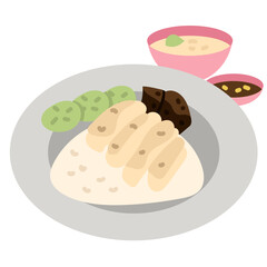 steamed chicken rice