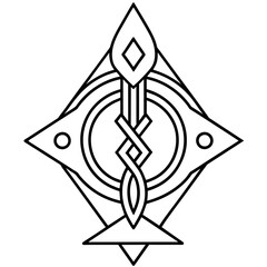 New illustration of a mystical rune - Vector design and illustration - Digital vector - Latest vector - Premium Victor