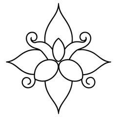 Modern Victorian abstract floral ornament - Vector design and illustration - Digital vector - Latest vector - Premium Victor