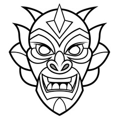 Mask design tribal head mascot character - Vector design and illustration - Digital vector - Latest vector - Premium Victor