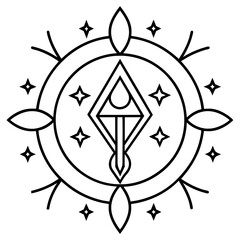 Rune arts design mystical illustration of an ornament - Vector design and illustration - Digital vector - Latest vector - Premium Victor