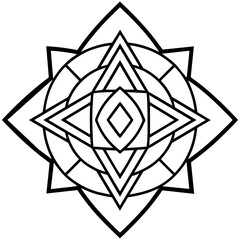 Vector outline clean design geometric shapes - Vector design and illustration - Digital vector - Latest vector - Premium Victor