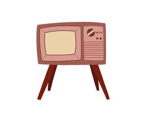 Illustration of Retro TV. Vintage television