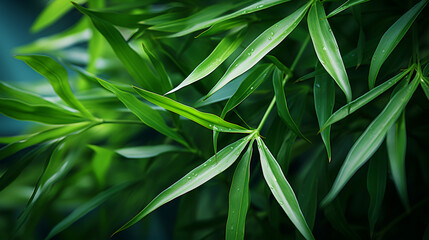  Close-up of vibrant green leaves in natural sunlight.